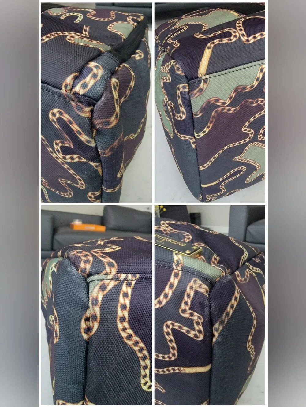 Sprayground Gold Chain Camo Duffle Bag 20